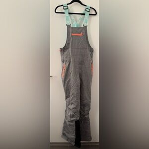 Sweaty Betty Ski Bib Salopettes Snowboarding Grey Size Medium M Trousers Pants